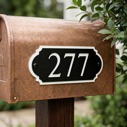 Modern Classic Mailbox Number Sign