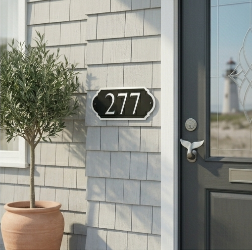 Modern Classic Mailbox Number Sign