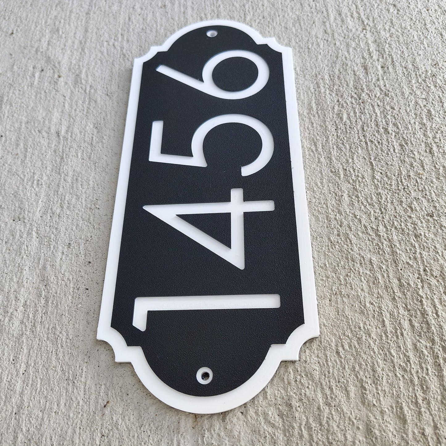 Modern Classic Mailbox Number Sign